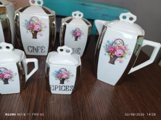 Lote 11 tarros VINTAGE porcelana Checoslovaquia MZ