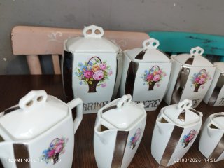 Lote 11 tarros VINTAGE porcelana Checoslovaquia MZ