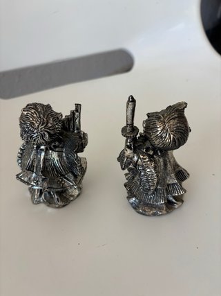 Lote 2 Niños Cantores Metal Vintage Miden 10x7