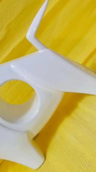 Escultura Toro Blanco Lateral - VP Interiorismo