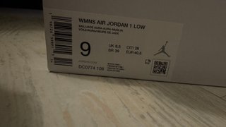 Nike Air Jordan 1 Low Dama Sin Uso