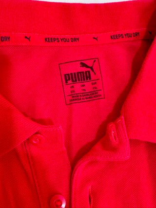 Polo Puma Rosso con profili neri - Taglia XXL