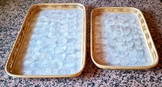 Vassoi in madreperla e bambù 2 pz