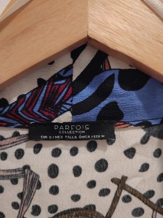 Kimono estampado mujer sin botones