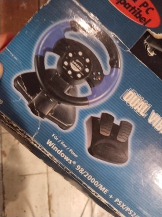 Blue Lightning Racing Wheel PSX & PC