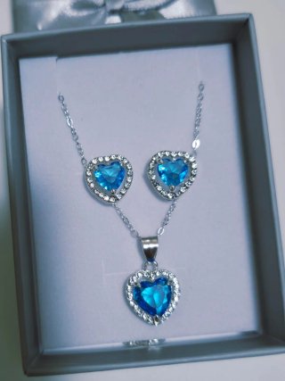 Conjunto de corazón de Plata925