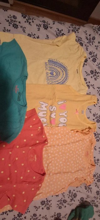 Lote 5 camisetas niña verano talla 2-3 años