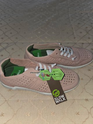 Zapatos de piel SLOWWALK rosas y blancos