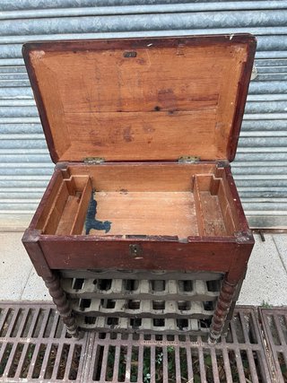 Mueble secreter antiguo madera y cristal