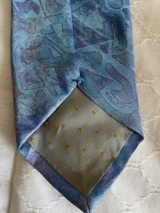 Corbata Ninus Ferri seda azul y morado
