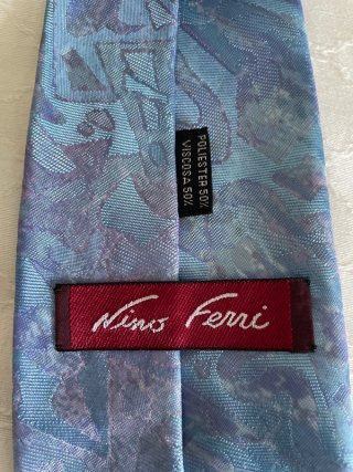 Corbata Ninus Ferri seda azul y morado