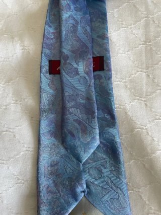 Corbata Ninus Ferri seda azul y morado