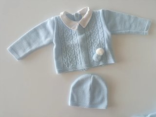 Conjunto bebé 0-3 meses celeste