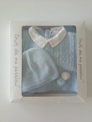 Conjunto bebé 0-3 meses celeste