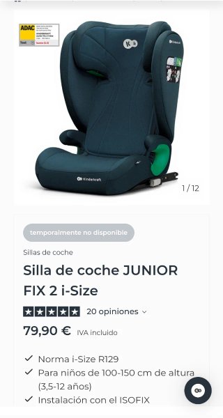 Silla coche Kinderkraft Junior Fix 2 i-Size