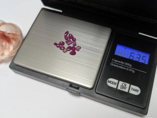 Lote de rubíes naturales