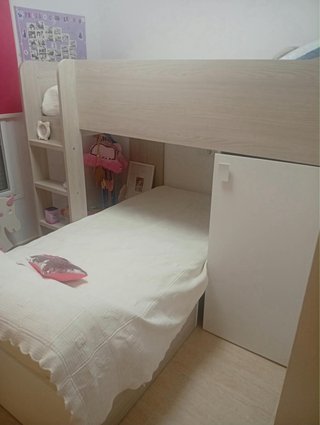 Litera tren con cama y almacenaje