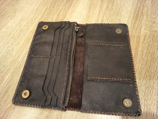 Cartera monedero de piel