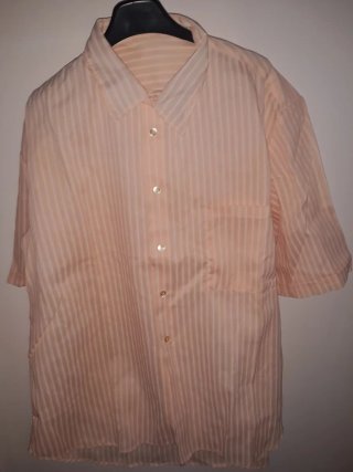 Camisa de rayas rosa XXL