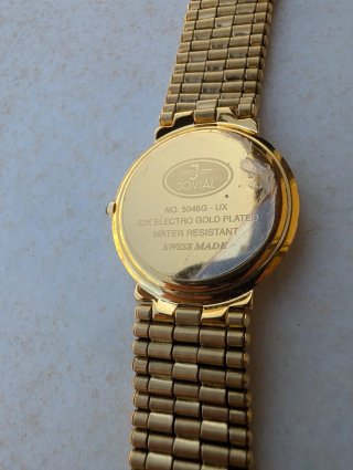 Reloj JOVIAL Suizo Baño Oro 22k Vintage