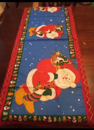Runner Tavola Natale Babbo Natale Cucito
