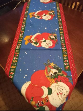 Runner Tavola Natale Babbo Natale Cucito