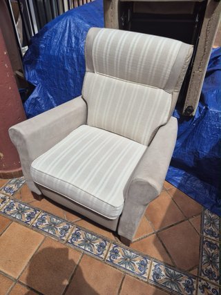 Sillón relax Ikea beige tela
