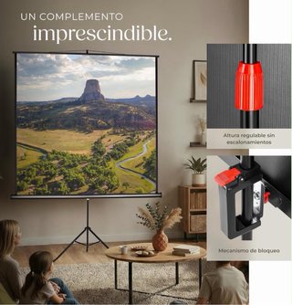 Pantalla Proyector Tectake Enrollable 110