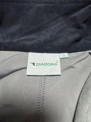 Diadora Chaqueta Vintage Terciopelo Gris/Negro