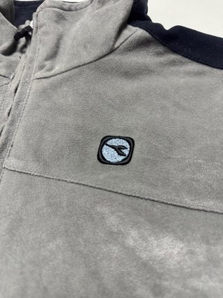 Diadora Chaqueta Vintage Terciopelo Gris/Negro