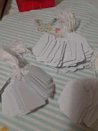 Lote 300 etiquetas aproximadamente blancas para ma