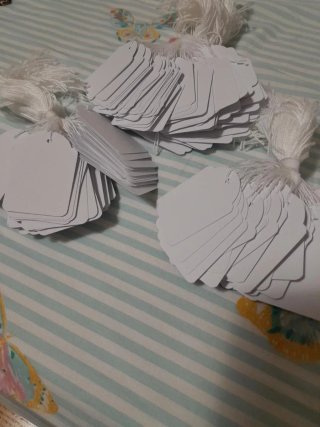 Lote 300 etiquetas aproximadamente blancas para ma