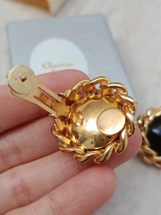 Pendientes Christian Dior Vintage Chapado Oro