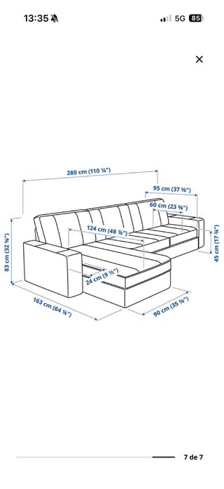 Sofá modular beige tela y madera