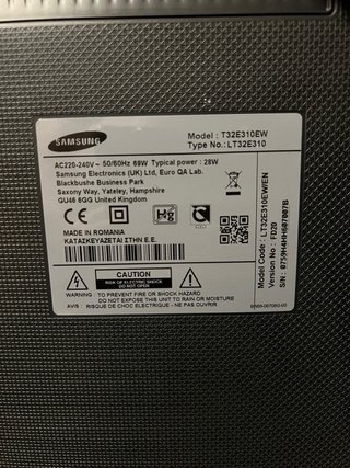 Monitor TV Samsung LED 32" T32E310EW (Como Nueva)