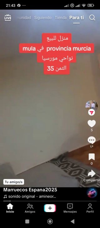 Casa mula  En puntarron de mula.  Provincia murcia