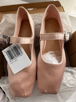 Bailarinas Mango raso rosa talla 38
