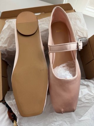 Bailarinas Mango raso rosa talla 38