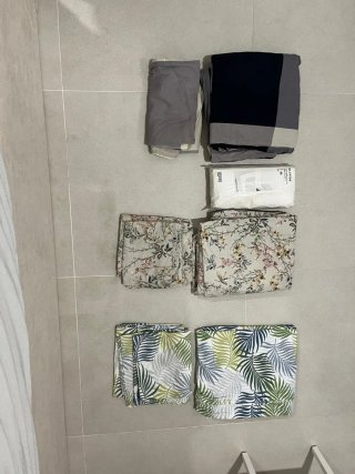 Lote ropa de cama 2 fundas, 1 sábana y protector