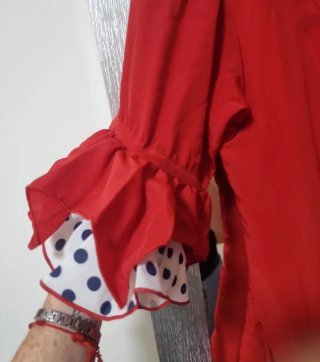 Vestido Flamenco Rojo y Blanco