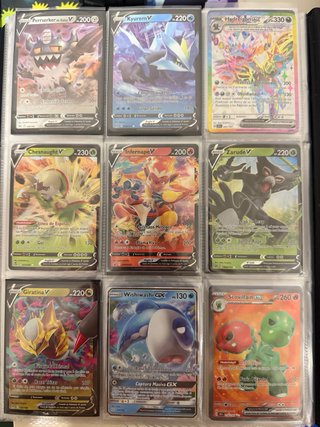 Lote 36 Cartas Pokémon V, VMAX, EX, Radiante