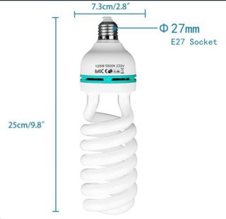 Bombilla E-27 para fotografía y video 5500K