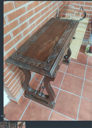 Escritorio rústico madera y metal