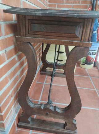 Escritorio rústico madera y metal