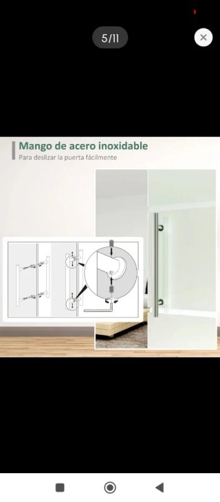 Puerta corredera cristal con kit