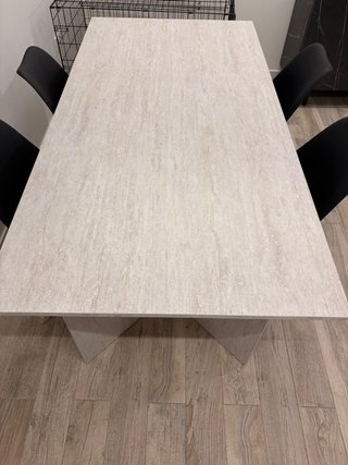 Mesa de comedor madera imitacion a piedra