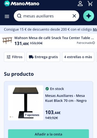 MESA NEGRA 70x70x75 CM PERFECTO ESTADO NO SE ENVÍA