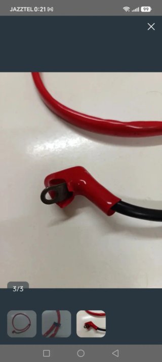 Cable Batería Scooter Rojo Moto Sym