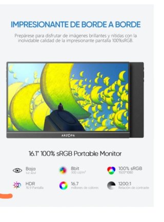 Monitor Arzopa Z1C 16.1 LED IPS FullHD