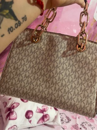 Bolso Michael Kors Blanco y Dorado